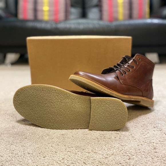 ASOS Wide Fit Desert Chukka Boots In Tan Leather - Picture 4 of 5
